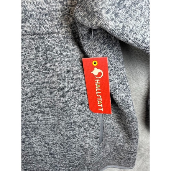 Hallstatt Men's Gray 1/4 Zip Fleece Pullover Jacket Chest Zip Pocket NWT Size XL - Picture 6 of 12